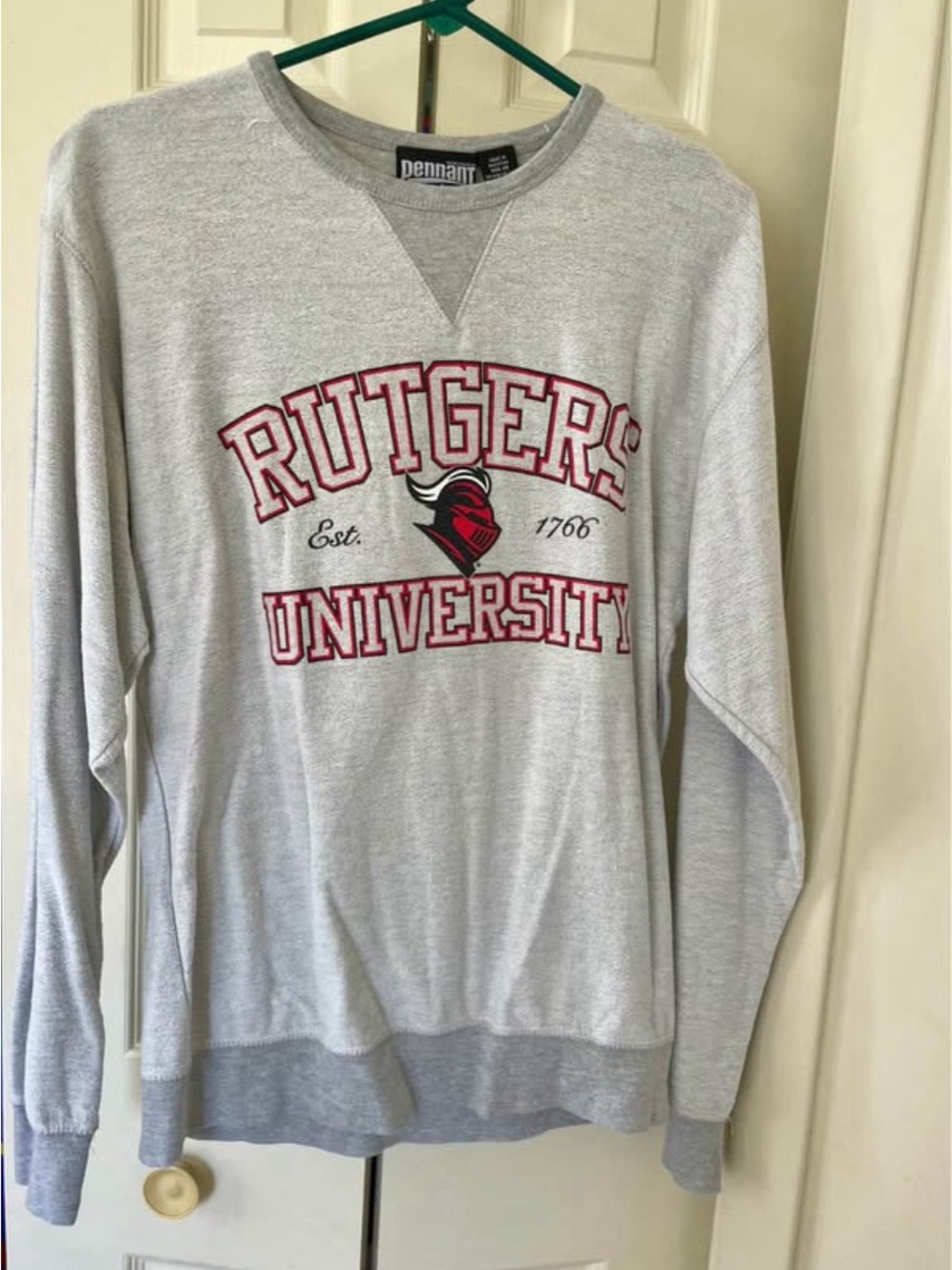 Rutgers University Light Gray Unisex Crewneck Sweatshirt Fits Like Small